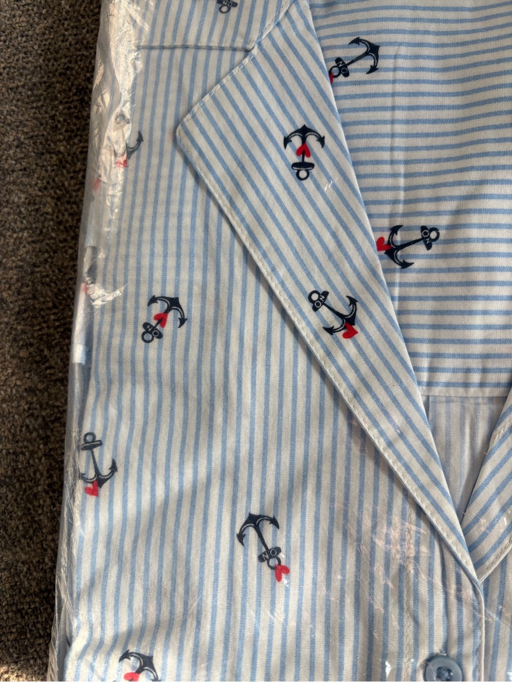 NWT Old Navy Women’s Poplin Pajama Pant Set Anchor Print - Picture 9 of 9